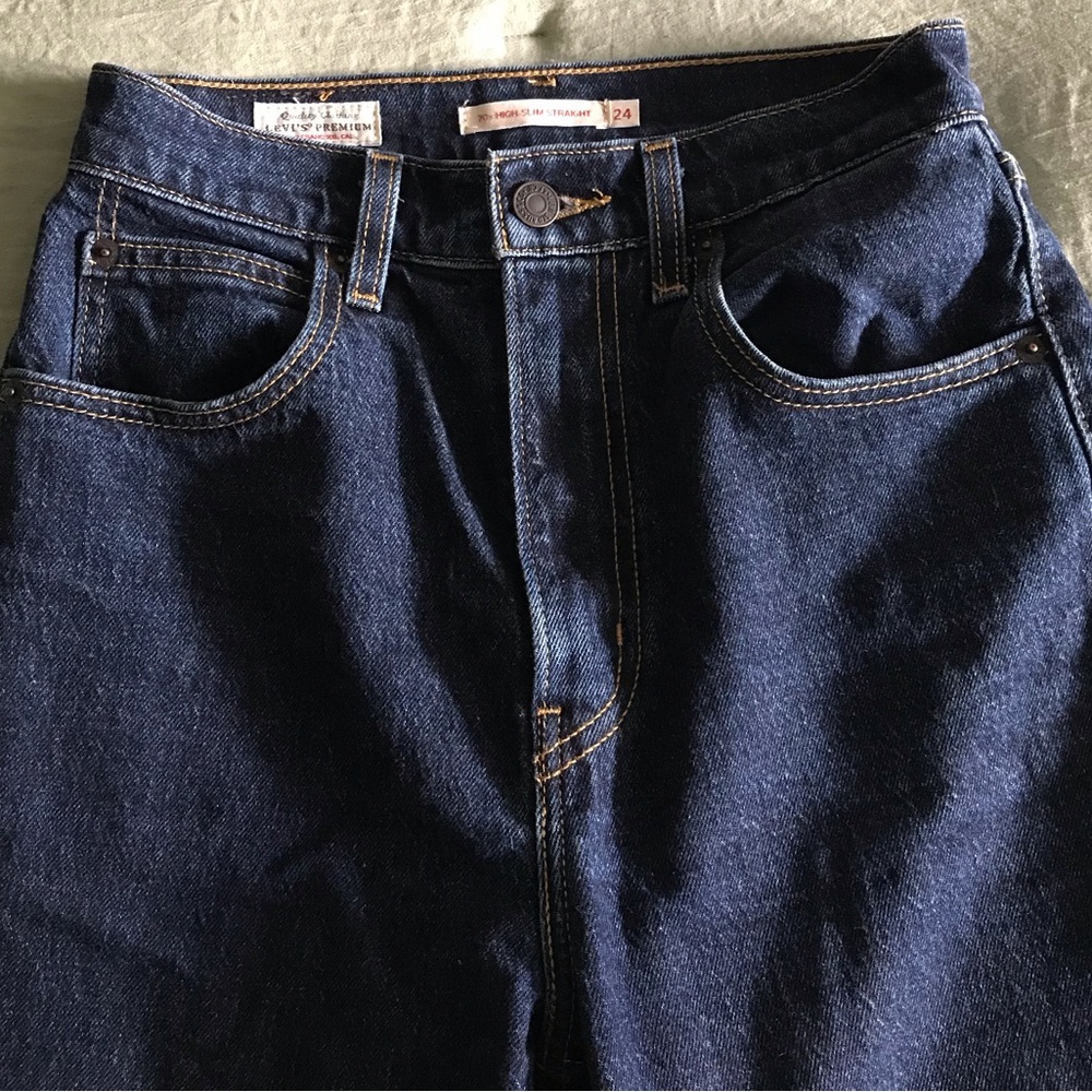 Levi’s Slim Straight Hi-Rise Dark Denim Jeans